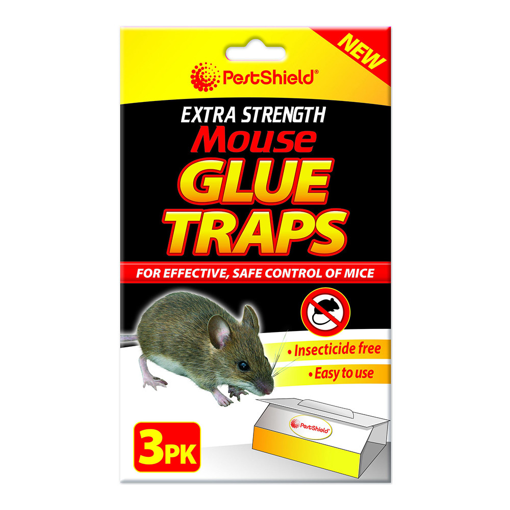 Pestshield Extra Strength Sticky Mouse Glue Traps 3 Pack