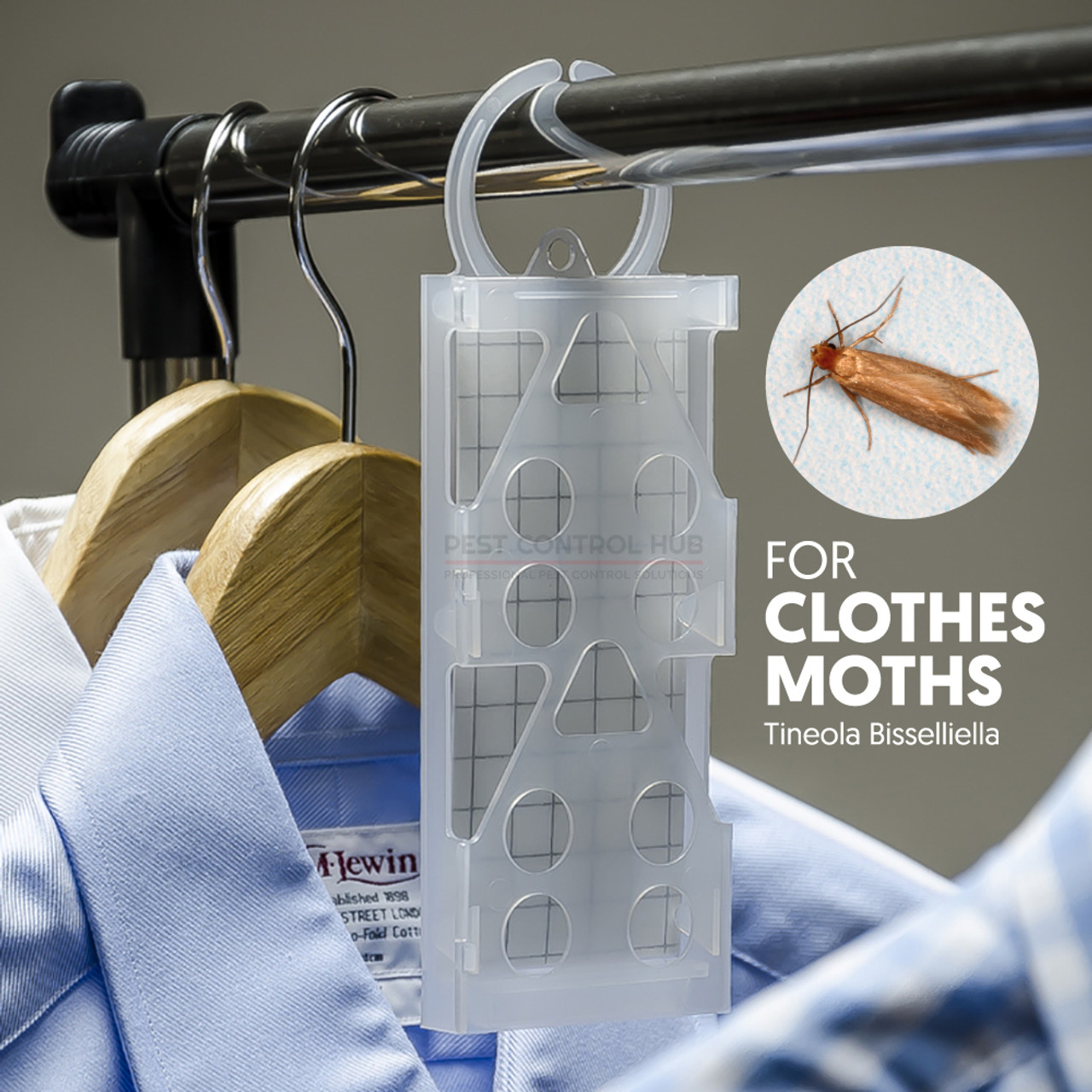 Clothes Moth Trap with Pheromone Pad Slim Hanging Mastertrap