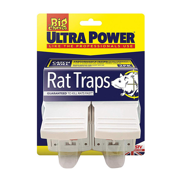 The Big Cheese Ultra Power Mouse Traps Ready Baited Twin Pack (STV148)