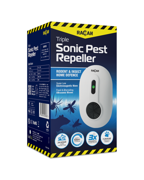 Racan Plug-In Triple Sonic Insect and Rodent Repeller