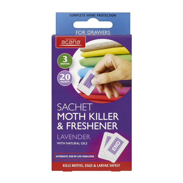 Acana Moth Killer Sachets and Freshener with Lavender Fragrance