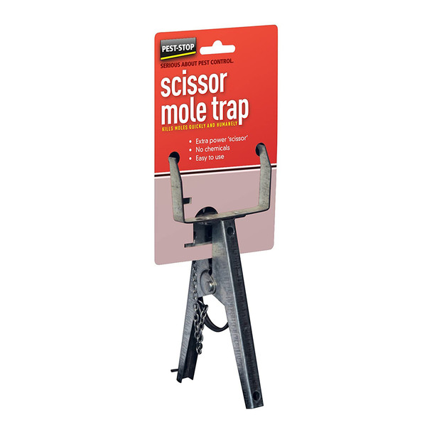 Pest-Stop Scissor Mole Trap Kills Moles Quickly and Humanely