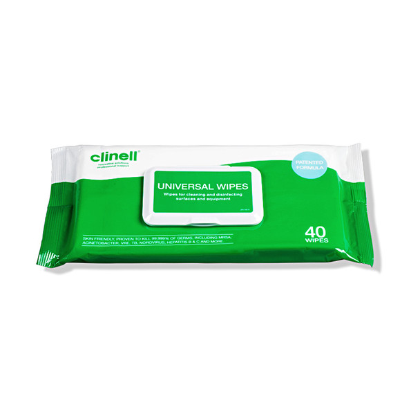 Clinell Universal Cleaning and Surface Disinfection Wipes 40