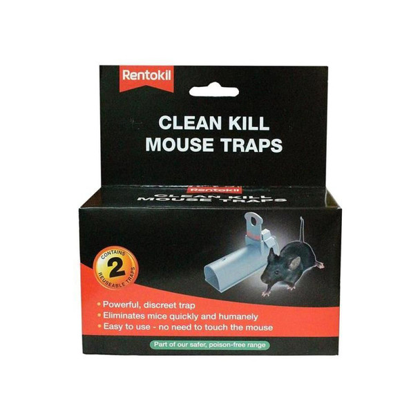 Rentokil Clean Kill Mouse Traps Twin Pack