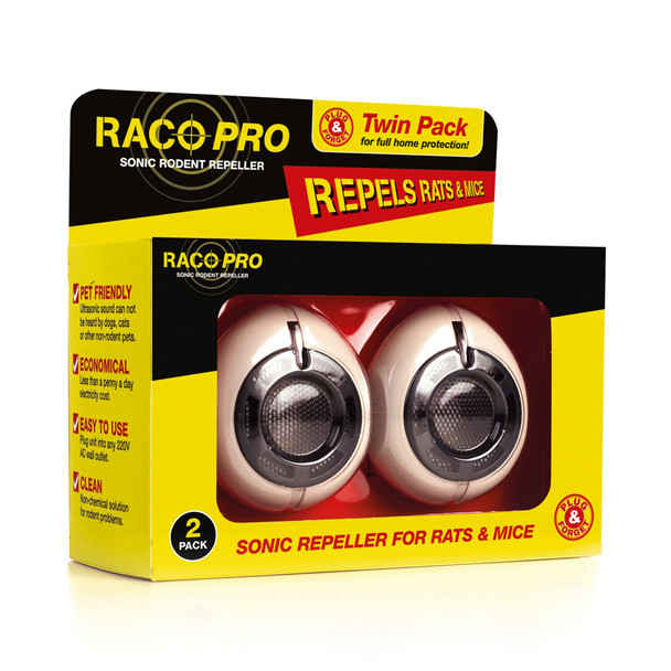 Raco Pro Ultrasonic Rat and Mouse Repeller Twin Pack
