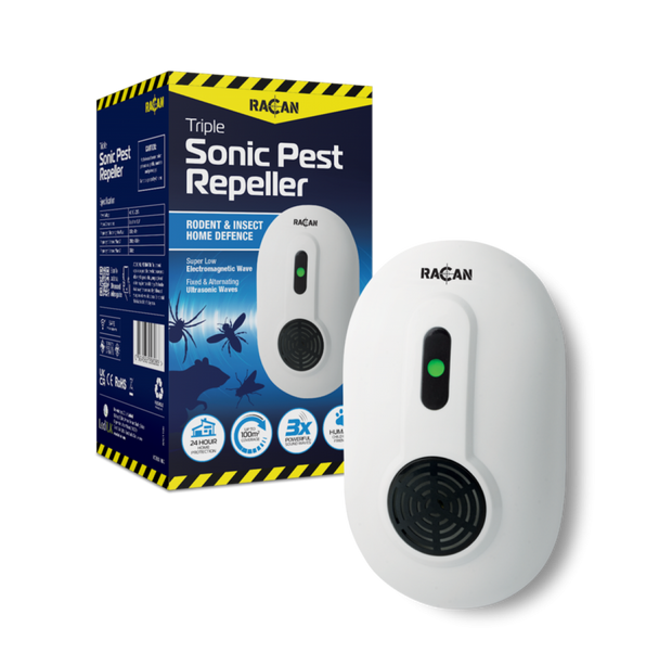Racan Plug-In Triple Sonic Insect and Rodent Repeller