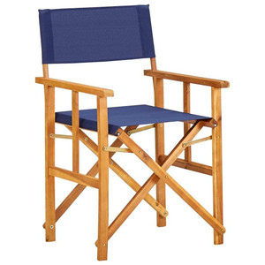 Director's Chairs 2 pcs Solid Acacia Wood Blue A949-45948