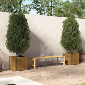Garden Planters 2 pcs Honey Brown 19.7"x19.7"x19.7" Solid Wood Pine A949-810553