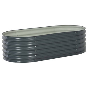 Garden Raised Bed 63"x31.5"x17.3" Galvanized Steel Gray A949-45529
