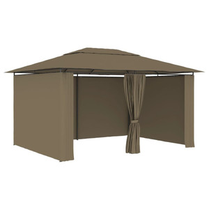 Garden Marquee with Curtains 13.1'x9.8'Taupe 0.6 oz/ft A949-312232