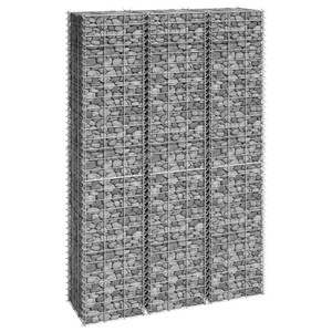 Gabion Raised Beds 3 pcs 11.8"x11.8"x59.1" Iron A949-151250