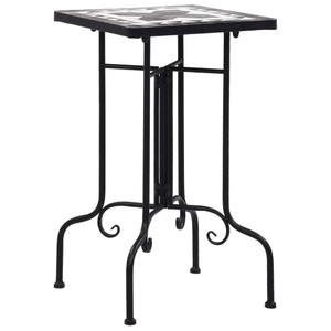 Mosaic Side Table Black and White Ceramic A949-46711