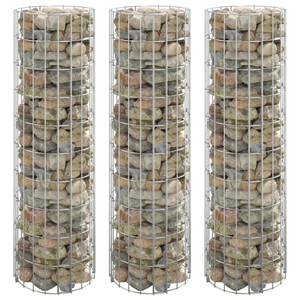 Circular Gabion Raised Beds 3 pcs Galvanized Steel 11.8"x39.4 A949-152020