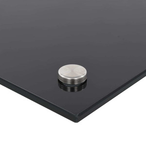 Kitchen Backsplash Black 35.4"x15.7" Tempered Glass A949-249487