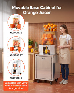 Movable Base Cabinet for Orange Juicer, Thickened Stainless Steel, 4 Swivel Casters, Compatible wit E415-CZJKYDDXBZDJZ1Y0V001V0