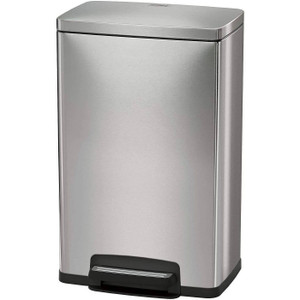 13-Gallon Kitchen Trash Can with Step Lid in Stainless Steel Finish Q280-PMSS5998