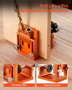 Pocket Hole Jig Kit, 0.47 to 1.89 in Adjustable, Jig Pocket Hole System with Step Drill, Hex Wrench E415-BXSXKKJJSDPF7781A001V0