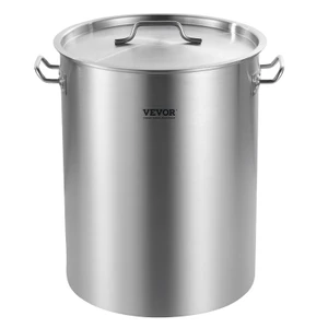 Stainless Steel Stockpot, 36 Quart Cooking Pots, Cookware Sauce Pot with Basket, Lid, and Handle, H E415-SYJHTG36QTLJKNZRLV0