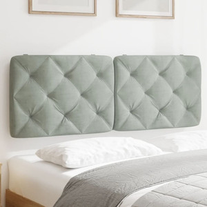  Headboard Cushion Light Gray 53.9" Velvet A949-376075