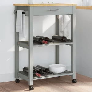 Kitchen Trolley MONZA 23.6"x15.7"x34.8" Solid Wood Pine A949-376092