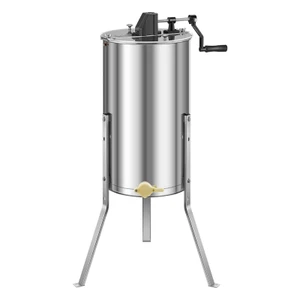 Honey Extractor, 2 Frame Manual Honey Spinner with Transparent Lid, Stainless Steel Honeycomb Drum  E415-SDYMJJPBXG13SWI9S001V0