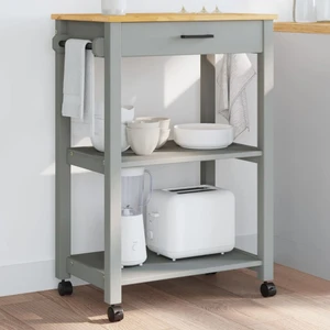 Kitchen Trolley MONZA 23.6"x15.7"x34.8" Solid Wood Pine A949-376095