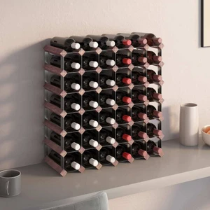 Wine Rack for 42 Bottles Brown Solid Wood Pine A949-340893