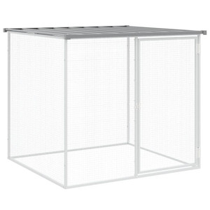 Chicken Cage with Roof Light Gray 40.6"x38.6"x35.4" Galvanized Steel A949-172338