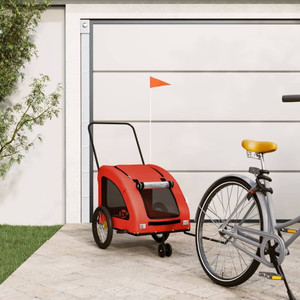 Pet Bike Trailer Orange and Gray Oxford Fabric and Iron A949-93984