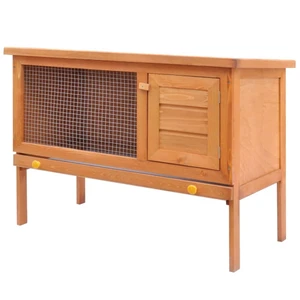 Outdoor Rabbit Hutch Small Animal House Pet Cage 1 Layer Wood A949-170157