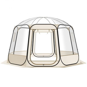 Pop up Bubble Tent, 12 x 11.1 ft Waterproof & UV-Resistant, Clear Camping Tent Shelter, Outdoor Gar E415-JGZ12111FT00M3C9I001V0