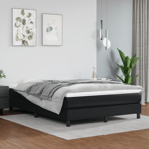  Box Spring Bed Frame Black Full Faux Leather (US Only) A949-3120728