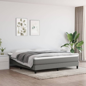  Box Spring Bed Frame Dark Gray King Fabric (US Only) A949-3120561