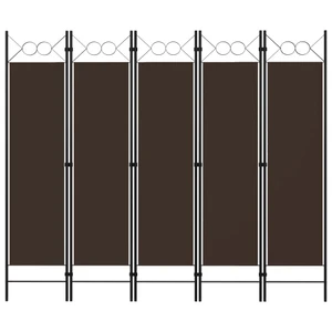 5-Panel Room Divider Brown 78.7"x70.9 A949-320708
