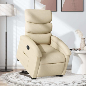  Electric Stand up Recliner Chair Cream Fabric A949-3205838