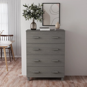  Sideboard HAMAR Light Gray 31.1"x15.7"x40.7" Solid Wood Pine A949-340427