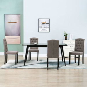  Dining Chairs 4 pcs Taupe Fabric A949-249260
