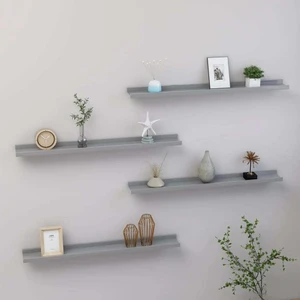  Wall Shelves 4 pcs Gray 31.5"x3.5"x1.2 A949-326676