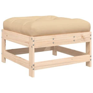  Patio Footstool with Cushion Solid Wood Pine A949-825555