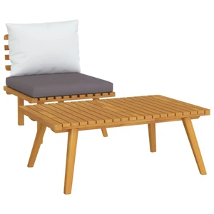  2 Piece Patio Lounge Set with Cushions Solid Acacia Wood A949-316267