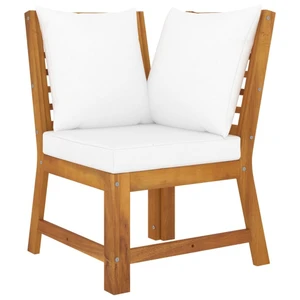  Sectional Corner Sofa with Cream Cushion Solid Acacia Wood A949-311840