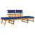  Patio Bench with Cushions 2-in-1 74.8" Solid Acacia Wood A949-312120