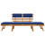  Patio Bench with Cushions 2-in-1 74.8" Solid Acacia Wood A949-312120