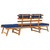  Patio Bench with Cushions 2-in-1 74.8" Solid Acacia Wood A949-312120