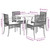 5 Piece Patio Dining Set with Cushions Beige Poly Rattan A949-3213625