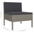 6 Piece Patio Lounge Set with Cushions Poly Rattan Gray A949-3094590