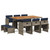 11 Piece Garden Dining Set with Cushions Grey Poly Rattan A949-3277924
