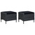 3 Piece Patio Lounge Set with Cushions Poly Rattan Dark Gray A949-3060154