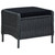 3 Piece Patio Lounge Set with Cushions Poly Rattan Dark Gray A949-3060154