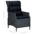 3 Piece Patio Lounge Set with Cushions Poly Rattan Dark Gray A949-3060154